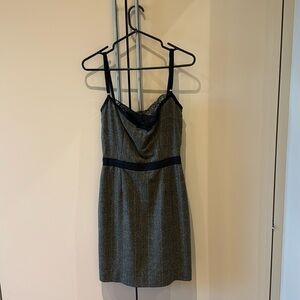 D&G green plaid and lace mini dress